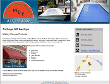 Tablet Screenshot of mallorycanvasproducts.com